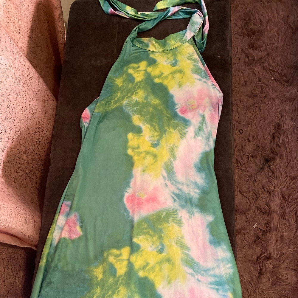 Multicolor tie dye romper